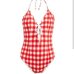 Marysia Broadway Gingham Scalloped Edge One piece